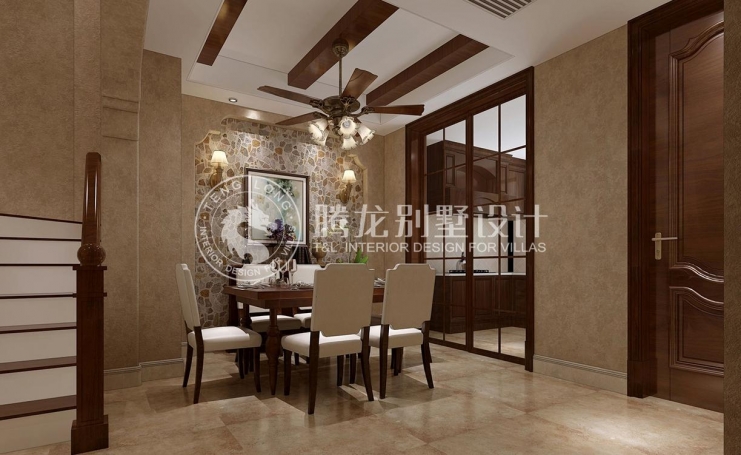 金地都会艺境欧式风格别墅装修效果图-5