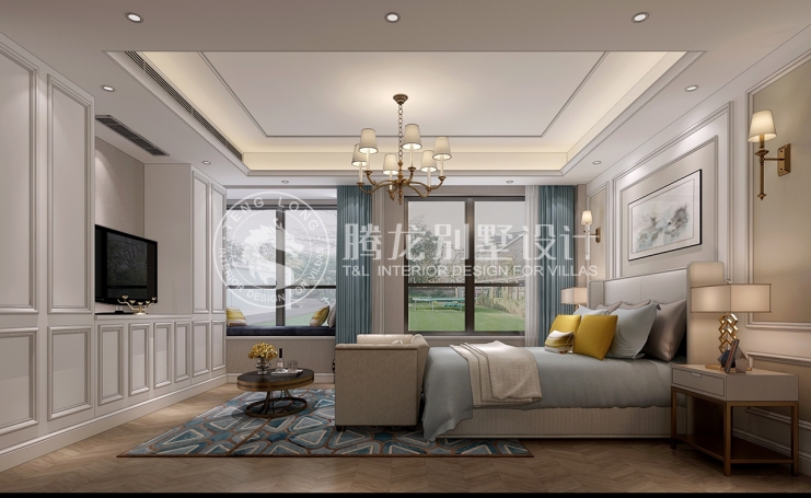 金地都会艺境现代简约别墅装修效果图-4