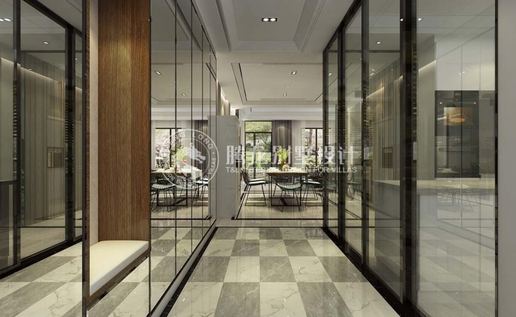 金地都会艺境现代简约别墅装修效果图-1