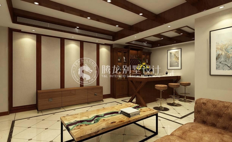 金地都会艺境现代简约别墅装修效果图-2