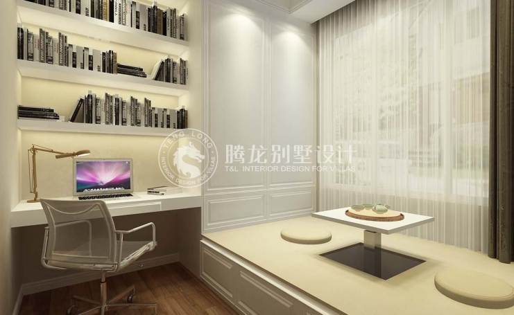 金地都会艺境现代简约别墅装修效果图-5