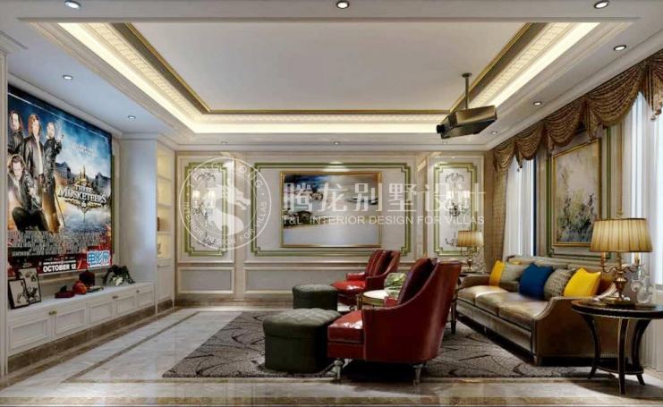 御翠园美式风格别墅装修效果图-4