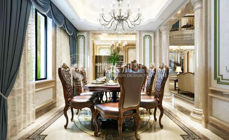 御翠园美式风格别墅装修效果图-6