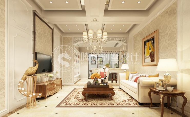 瀛通金鳌山公寓别墅欧式风格别墅装修效果图-3