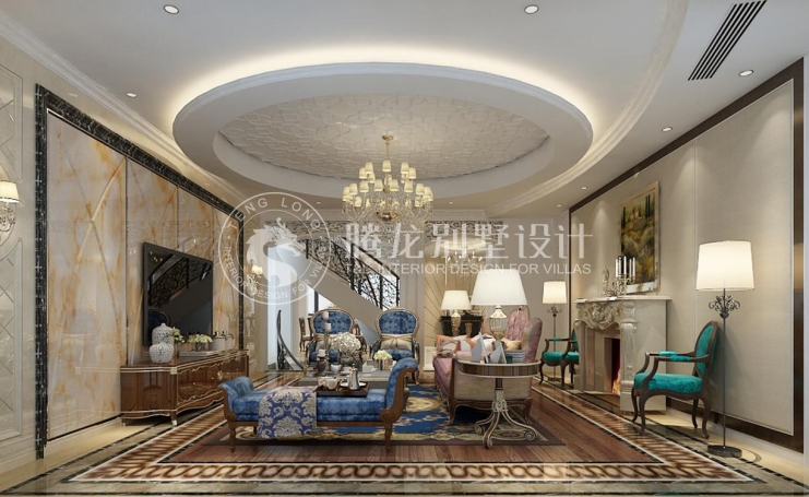 瀛通金鳌山公寓别墅欧式风格别墅装修效果图-4