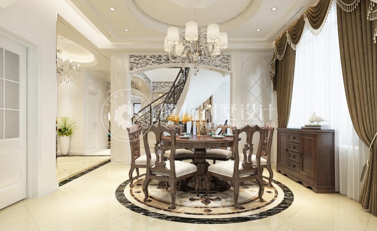 瀛通金鳌山公寓别墅欧式风格别墅装修效果图-7