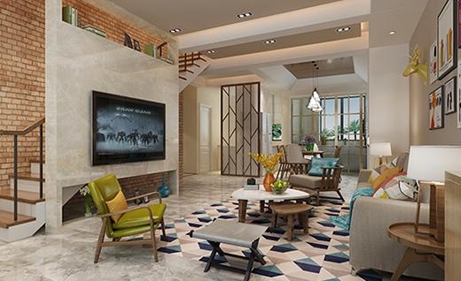 新弘国际城别墅欧式风格别墅装修效果图