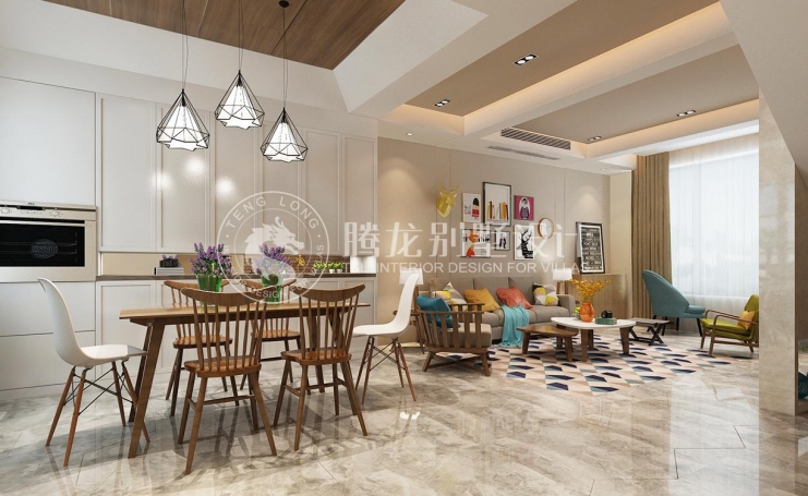 新弘国际城别墅欧式风格别墅装修效果图-3