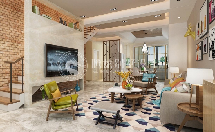 新弘国际城别墅欧式风格别墅装修效果图-4