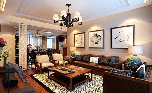 新城御景新中式风格别墅装修效果图