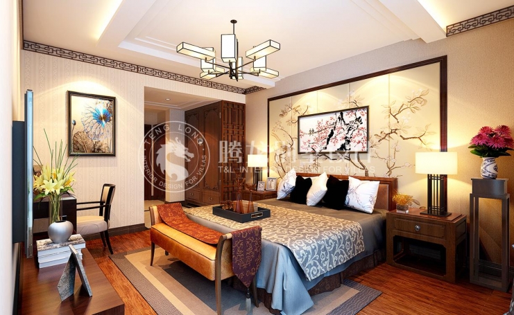 新城御景新中式风格别墅装修效果图-3