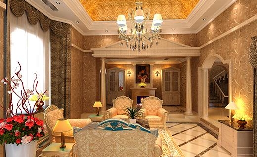 佘山银湖别墅美式风格别墅装修效果图