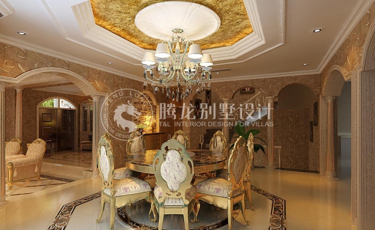 佘山银湖别墅美式风格别墅装修效果图-5