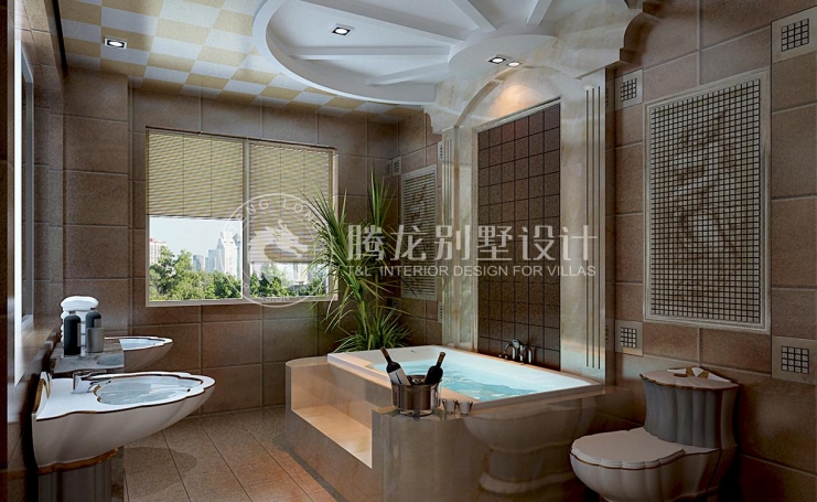 佘山银湖别墅美式风格别墅装修效果图-6