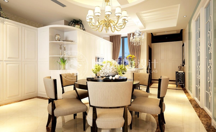 三湘海尚云邸欧式风格别墅装修效果图-1