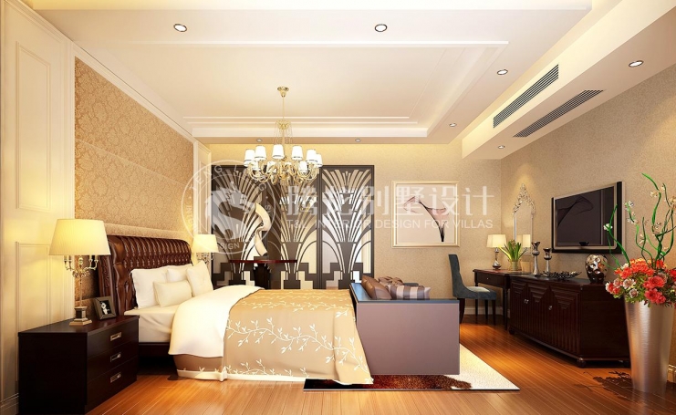 三湘海尚云邸欧式风格别墅装修效果图-2