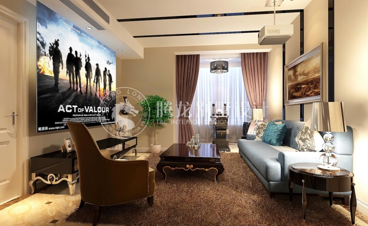 三湘海尚云邸欧式风格别墅装修效果图-6