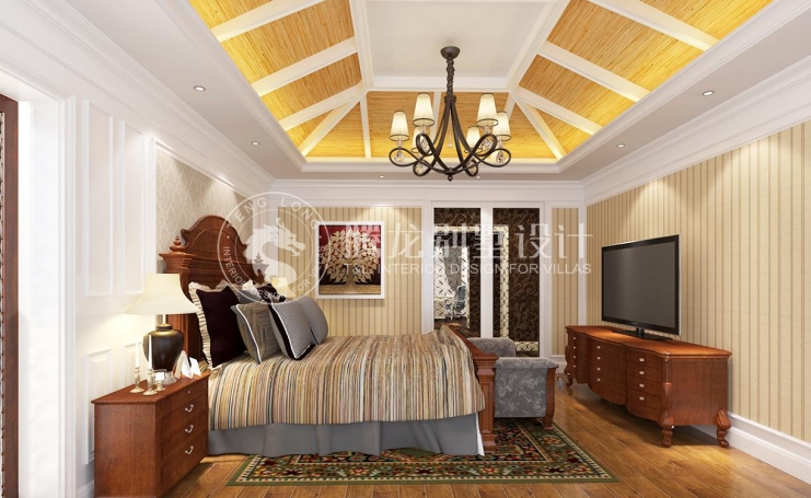 虹山半岛现代简约别墅装修效果图-3