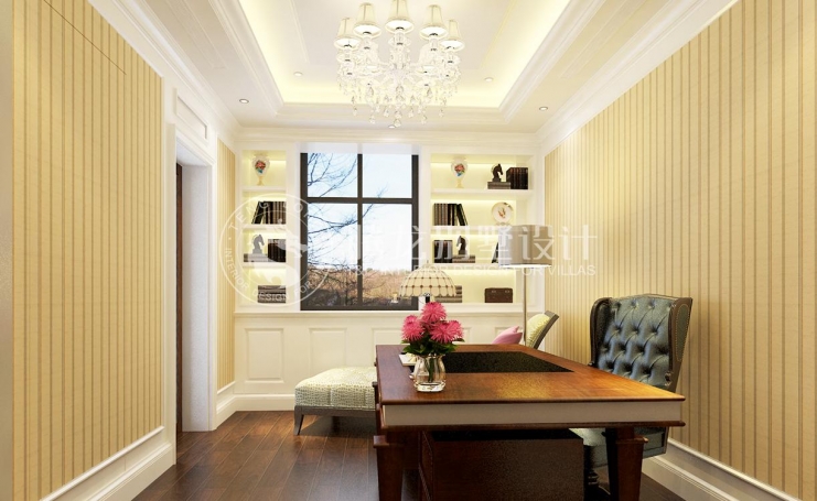 虹山半岛现代简约别墅装修效果图-4