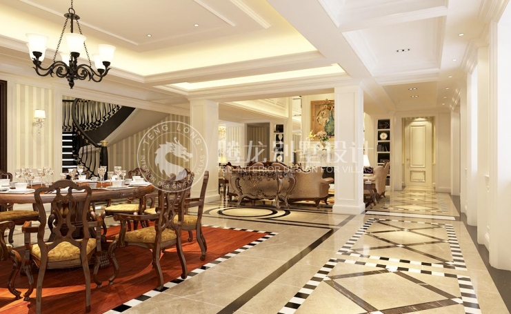 虹山半岛现代简约别墅装修效果图-5