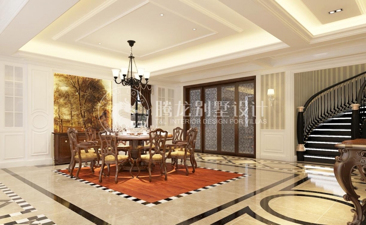 虹山半岛现代简约别墅装修效果图-7