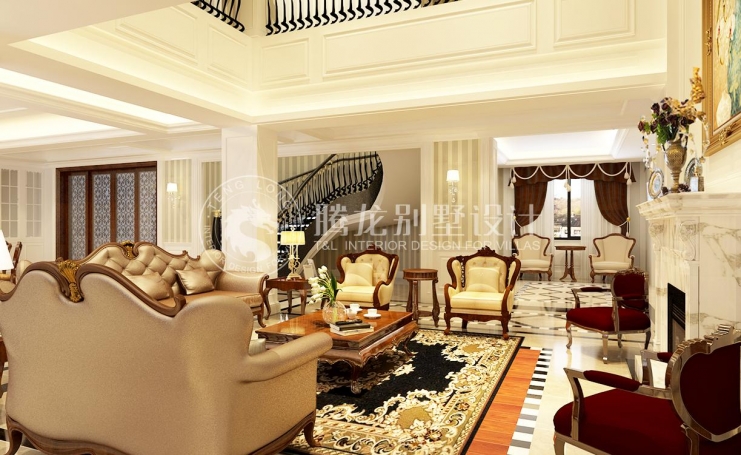 虹山半岛现代简约别墅装修效果图-8