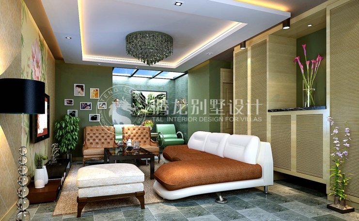 泊仕郡现代简约别墅装修效果图-2