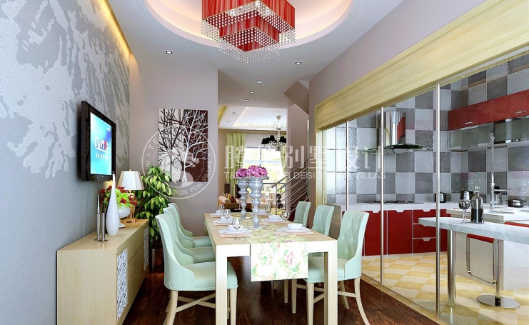 泊仕郡现代简约别墅装修效果图-5