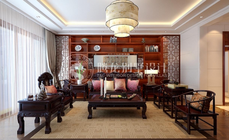 保辉香景园新古典风格别墅装修效果图-2