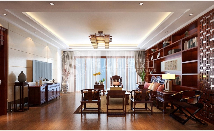 保辉香景园新古典风格别墅装修效果图-3