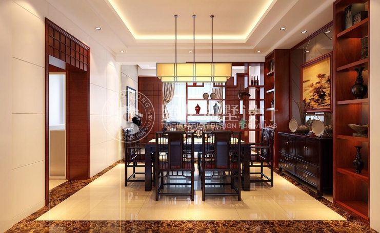 保辉香景园新古典风格别墅装修效果图-4