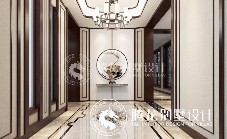 名人世家新中式风格别墅装修效果图-6