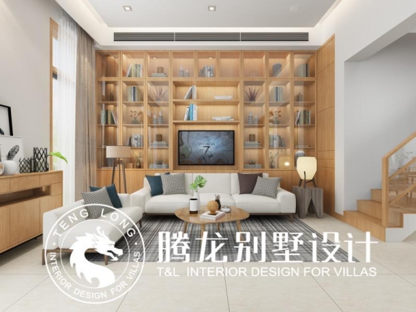 金地格林春晓现代简约别墅装修效果图-2