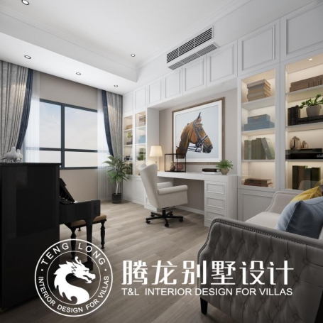 金地格林春晓现代简约别墅装修效果图-4