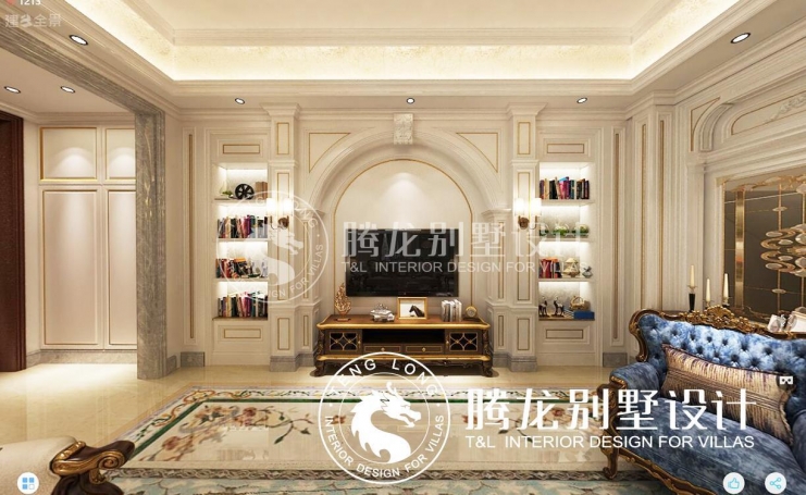 金大元欧式风格别墅装修效果图-2