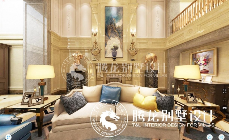 金大元欧式风格别墅装修效果图-3