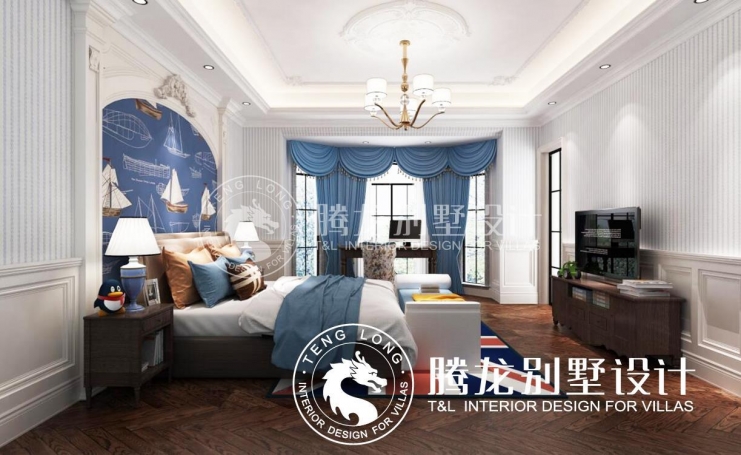 金大元欧式风格别墅装修效果图-4