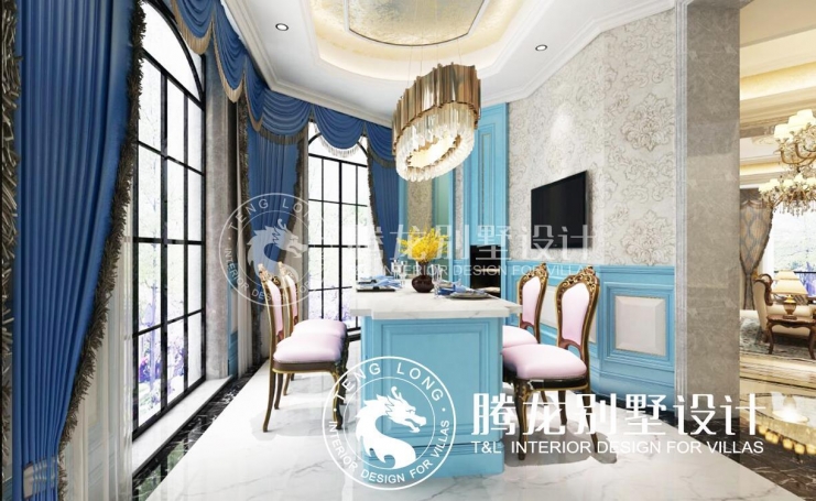 金大元欧式风格别墅装修效果图-5