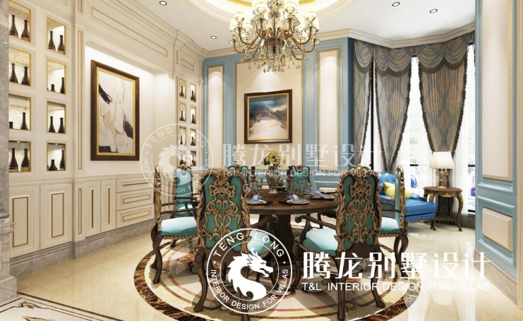 金大元欧式风格别墅装修效果图-6