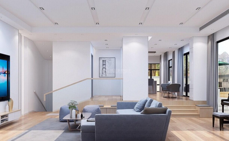 佘山玺樾现代简约别墅装修效果图-2