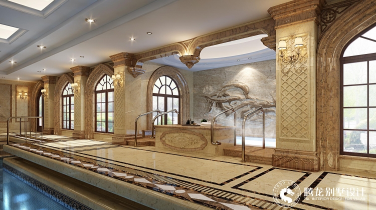 檀宫别墅混搭风格别墅装修效果图-6