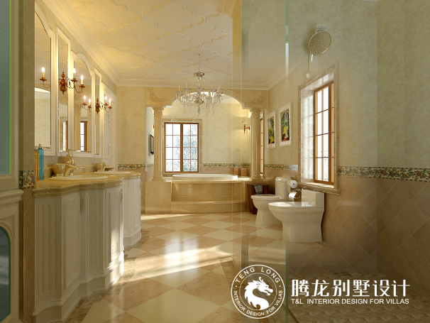 传说九九会所法式风格别墅装修效果图-2