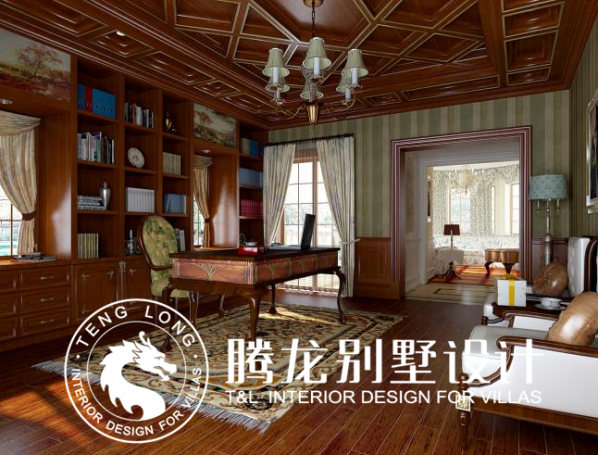 传说九九会所法式风格别墅装修效果图-3