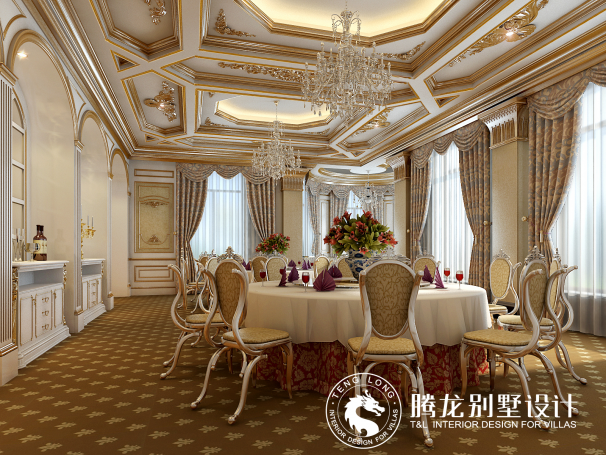 新疆南山庄园会所混搭风格别墅装修效果图-1