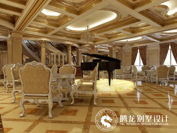 新疆南山庄园会所混搭风格别墅装修效果图-2