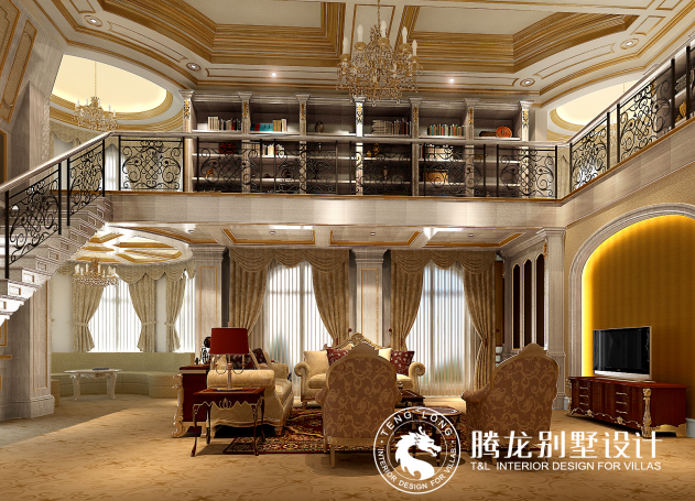 新疆南山庄园会所混搭风格别墅装修效果图-6