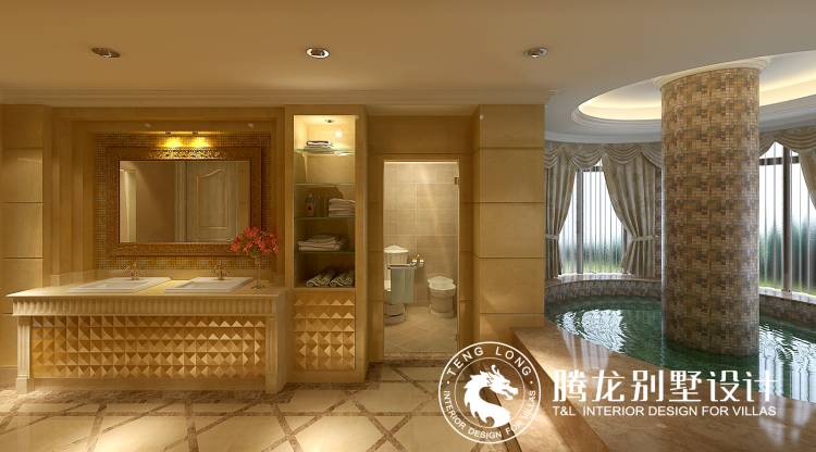 新疆南山庄园会所混搭风格别墅装修效果图-8