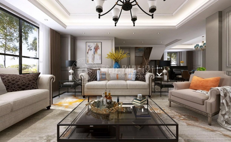 碧云壹零现代简约别墅装修效果图-6