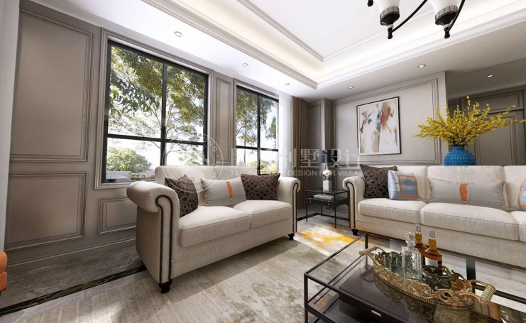 碧云壹零现代简约别墅装修效果图-8