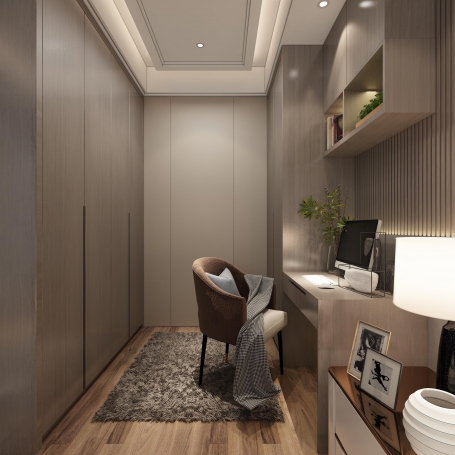 保利首创颂现代简约别墅装修效果图-6